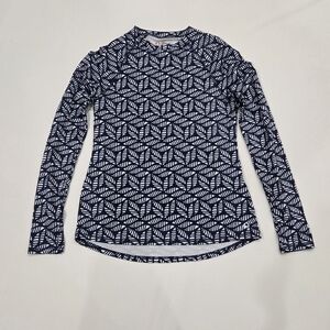 The American Outdoorsman Women’s Sun Shirt - Size S - Blue/White Print